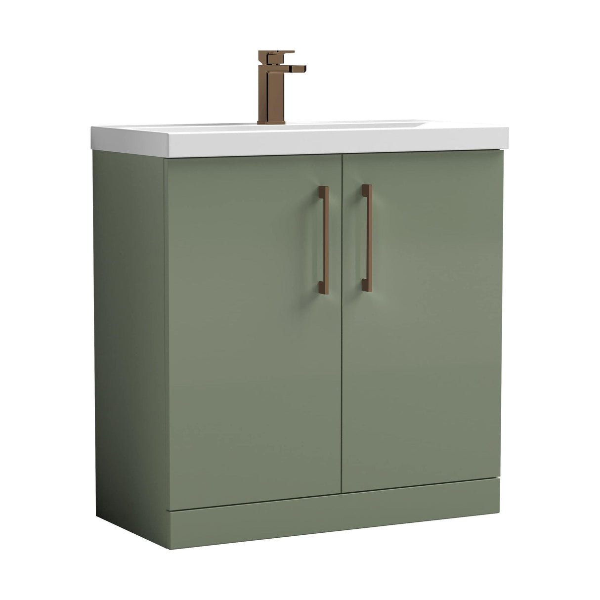 [BALARN805AH1516] Bramshall Floor Standing 2-Door Vanity & Mid-Edge Basin – Choice of Colour and Handle Finish - Cutout