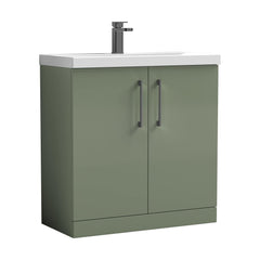 [BALARN805AH716] Bramshall Floor Standing 2 Door Vanity Basin Unit with Mid-Edge Basin, 800mm, Choice of Colour and Handle Finish - Cutout