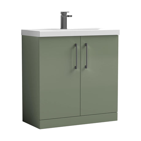[BALARN805AH716] Bramshall Floor Standing 2 Door Vanity Basin Unit with Mid-Edge Basin, 800mm, Choice of Colour and Handle Finish - Cutout