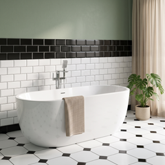 Round Freestanding Boat Bath, White, Choice of Size