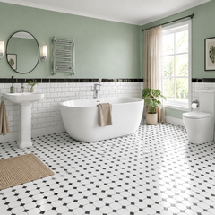 Round Freestanding Boat Bath, White, Choice of Size