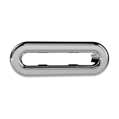 [BAOF01U] Ceramic Accessories Traditional Oval Overflow Cover - 50mm x 26mm - Chrome - Cutout