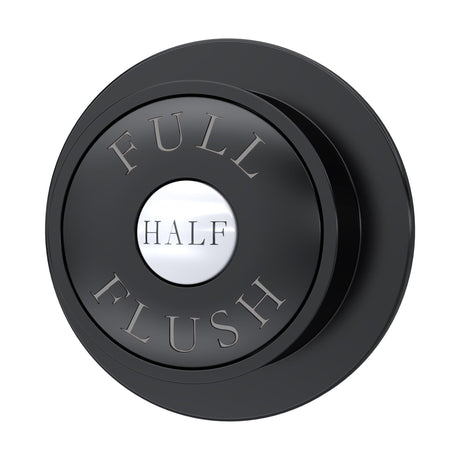 Traditional Dual Flush Push Button - 72mm - Matt Black