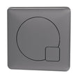 [BAPBM07] Square Dual Flush Push Button - 70mm - Brushed Pewter- Balterley - Cutout