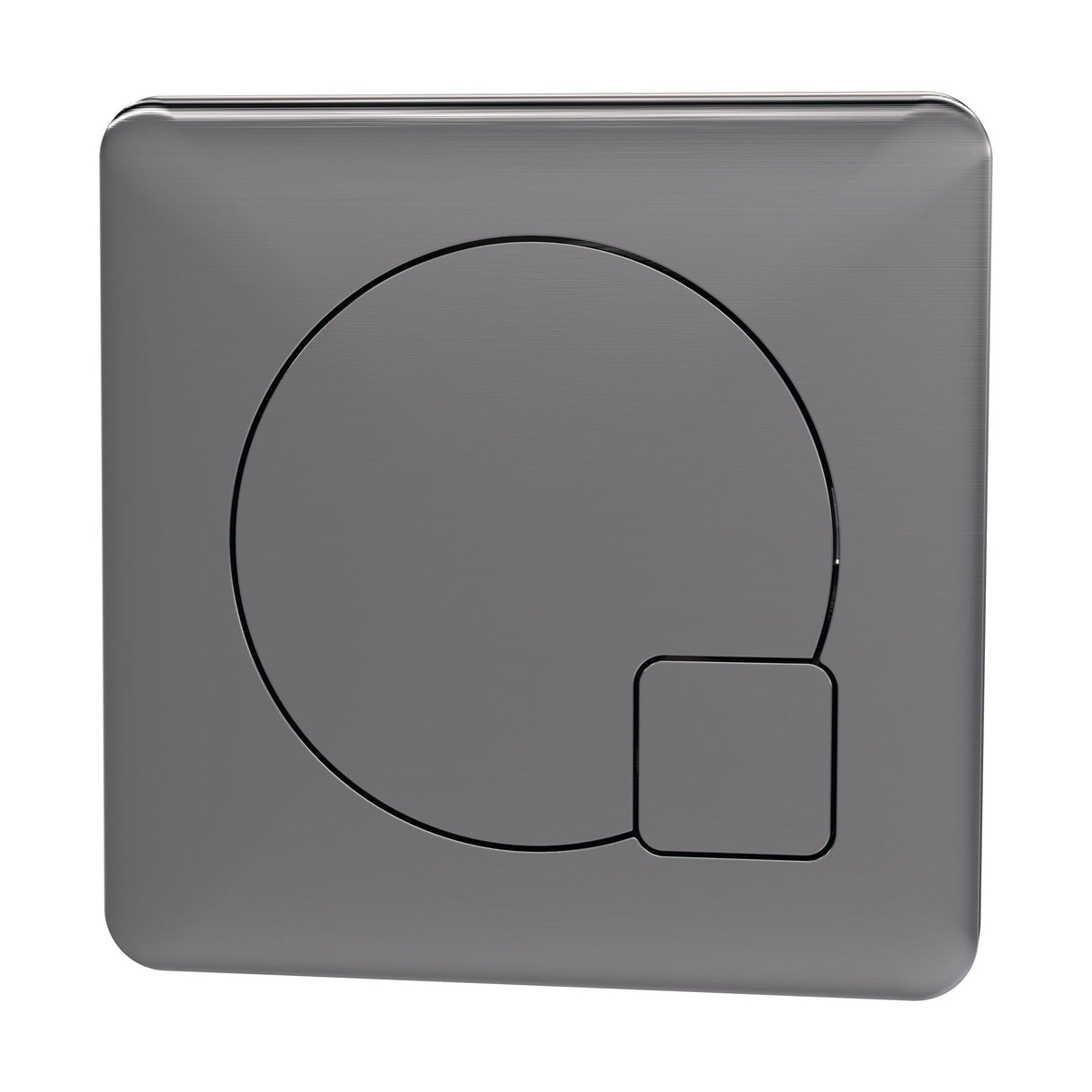 [BAPBM07] Square Dual Flush Push Button - 70mm - Brushed Pewter- Balterley - Cutout