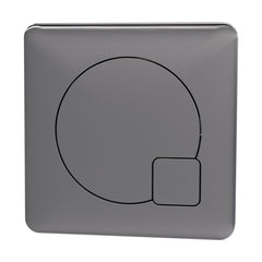 [BAPBM07] Square Dual Flush Push Button - 70mm - Brushed Pewter- Balterley - Cutout