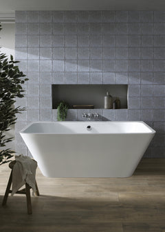 [BAS025S] 1700mm Back To Wall Bath With Waste - Lifestyle 1