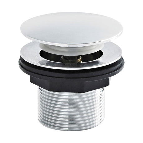 [BASB324] Balterley Bath Push Button Waste, No Overflow, for Baths up to 25mm Thick, Easy Clean Finish - Chrome - Cutout