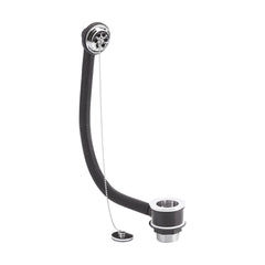 [BASB345] Balterley Bath Waste with Overflow, Brass Plug and Ball Chain, for Baths up to 5mm - Chrome - Cutout