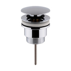 [BASW310] Contemporary Universal Round Push Button Basin Waste, Slotted & Unslotted - Choice of Finish - Cutout