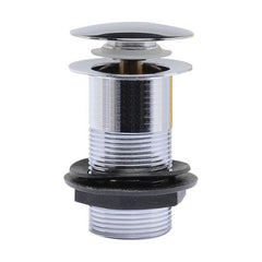 [BASW338] Balterley Easyclean Push Button Plug Basin Waste, Slotted Design for Basins with Overflow - Chrome - Cutout