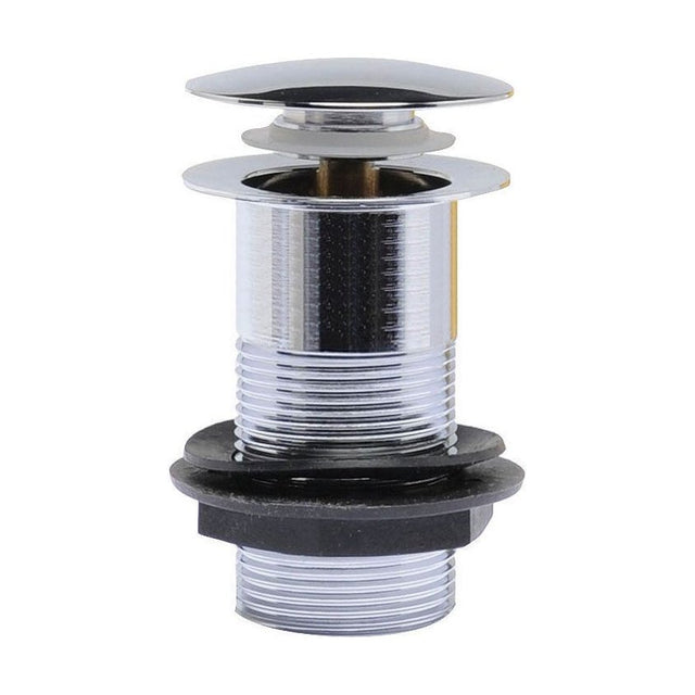 [BASW338] Balterley Easyclean Push Button Plug Basin Waste, Slotted Design for Basins with Overflow - Chrome - Cutout