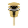 [BASW810] Contemporary Universal Round Push Button Basin Waste, Slotted & Unslotted - Choice of Finish - Cutout