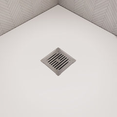 [BATW001S] Contemporary Resin Slimline Shower Tray Grill Waste - Choice of Colour - Lifestyle 1
