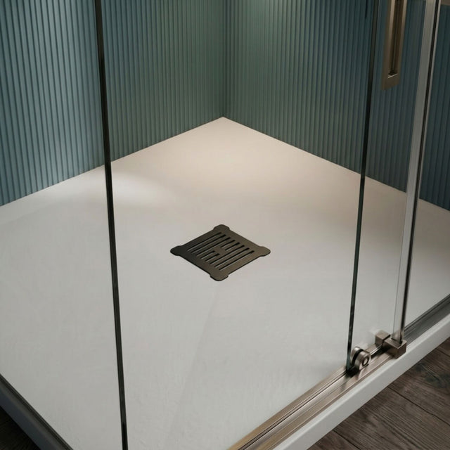 [BATW002S] Contemporary Resin Slimline Shower Tray Grill Waste - Choice of Colour - Silo