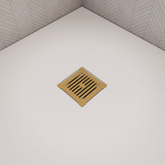 [BATW005S] Contemporary Resin Slimline Shower Tray Grill Waste - Choice of Colour - Cutout
