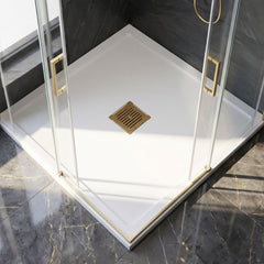 [BATW005S] Contemporary Resin Slimline Shower Tray Grill Waste - Choice of Colour - Cutout