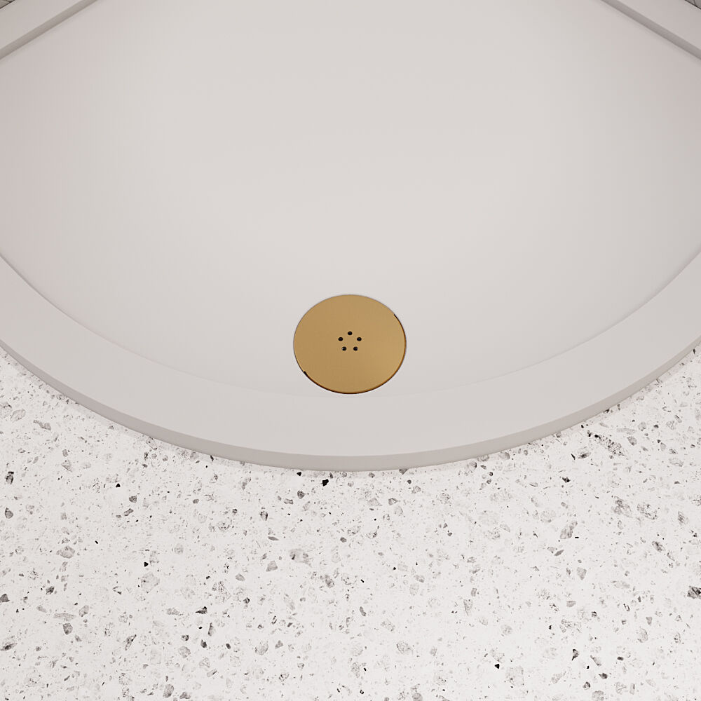 [BATW005] Contemporary Fast Flow Shower Tray Waste with Cover - Multiple Finishes (116x116x99mm) - Lifestyle 1