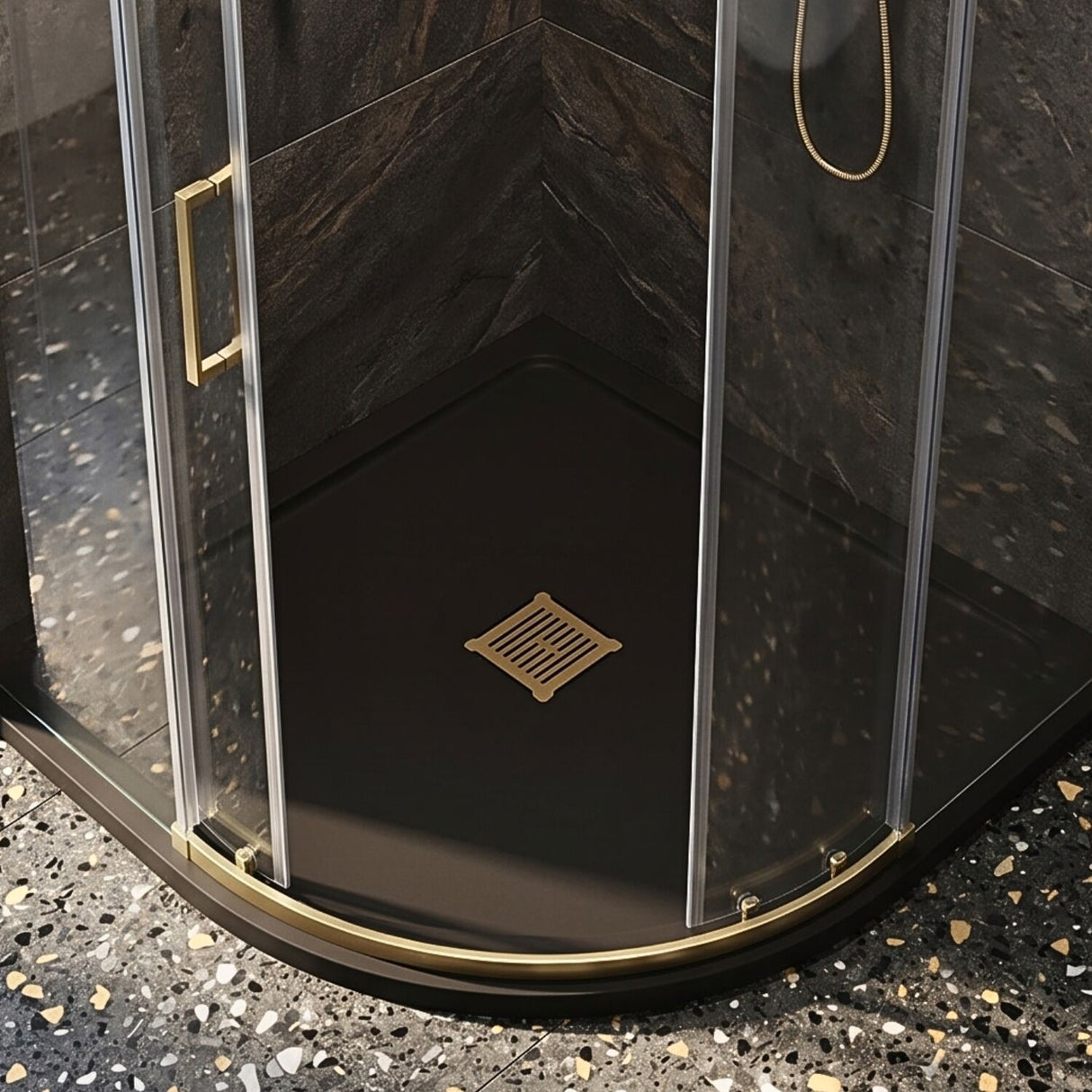 [BATW006S] Contemporary Resin Slimline Shower Tray Grill Waste - Choice of Colour - Silo