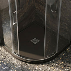 [BATW007S] Contemporary Resin Slimline Shower Tray Grill Waste - Choice of Colour - Silo