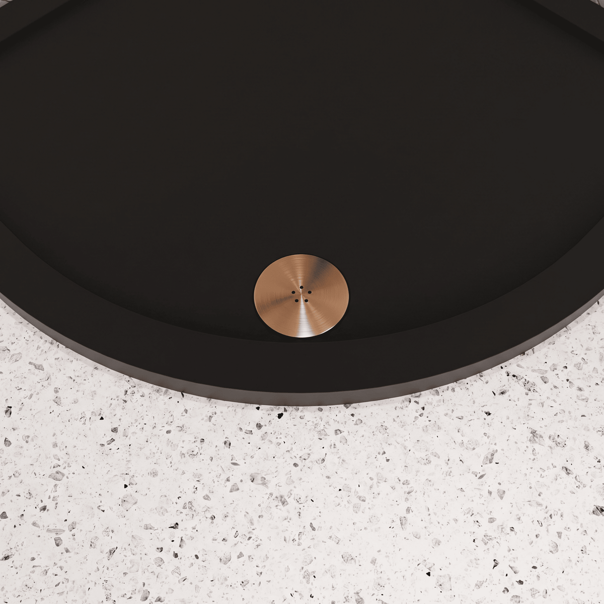 [BATW016] Contemporary Fast Flow Shower Tray Waste with Cover - Multiple Finishes (116x116x99mm) - Lifestyle 1