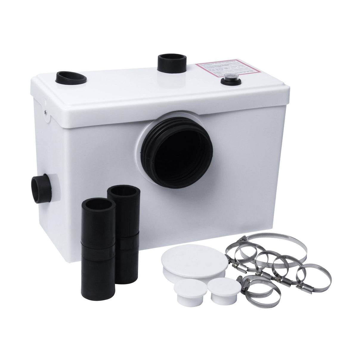 [BAWP600] Bathroom 3 Inlet Macerator Waste Pump System, 600W, 270 x 398 x 230mm, White - Cutout