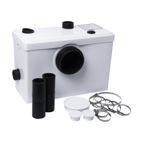 [BAWP600] Bathroom 3 Inlet Macerator Waste Pump System, 600W, 270 x 398 x 230mm, White - Cutout