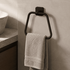 [BB201K] Contemporary Wall Mounted Bathroom Towel Ring - Choice of Finish - Lifestyle 1