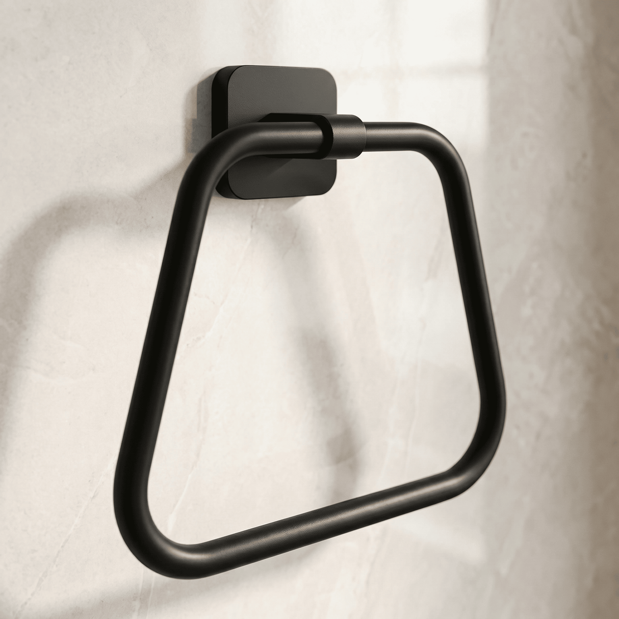 [BB201K] Contemporary Wall Mounted Bathroom Towel Ring - Choice of Finish - Lifestyle 2