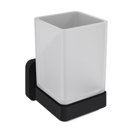 [BB501K] Wall Mounted Square Bathroom Glass Toothbrush Holder Tumbler - Choice of Finish - Cutout