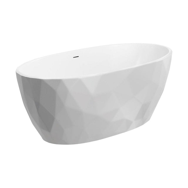 [BB601-A] Modern Freestanding Bath, 1700 x 820 x 620mm, Gloss White - Cutout