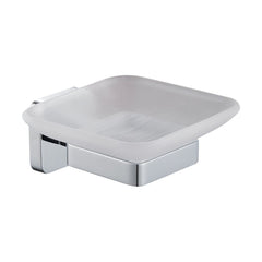 [BB601CR] Wall Mounted Bathroom Soap Holder with Glass Dish - Choice of Finish - Cutout