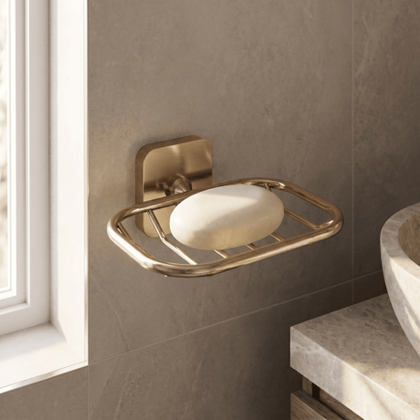[BB701BB] Wall Mounted Bathroom Soap Holder Basket - Choice of Finish - Silo
