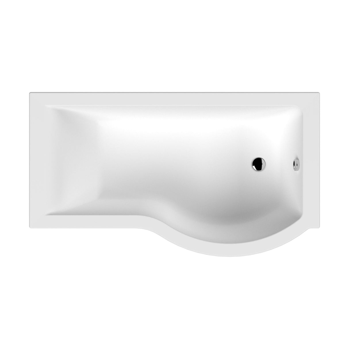 [BB7P15R] P SHAPED SHOWER BATH RH 1500x900x740x565 - Cutout