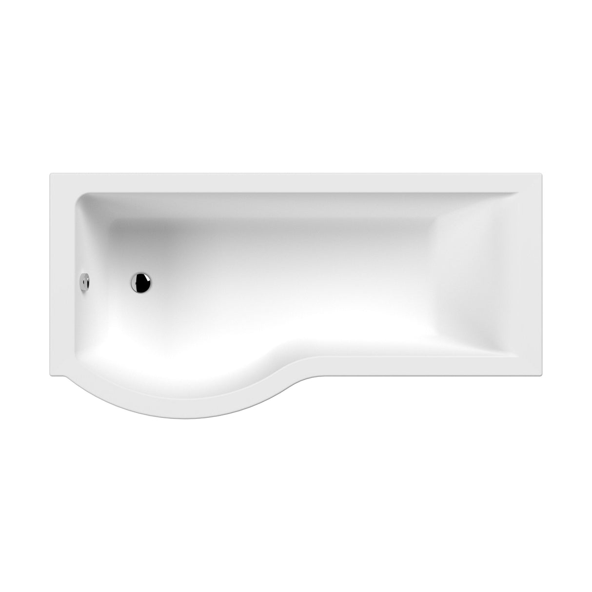 [BB7P17L] P SHAPED SHOWER BATH LH 1700x900x740x565 - Cutout
