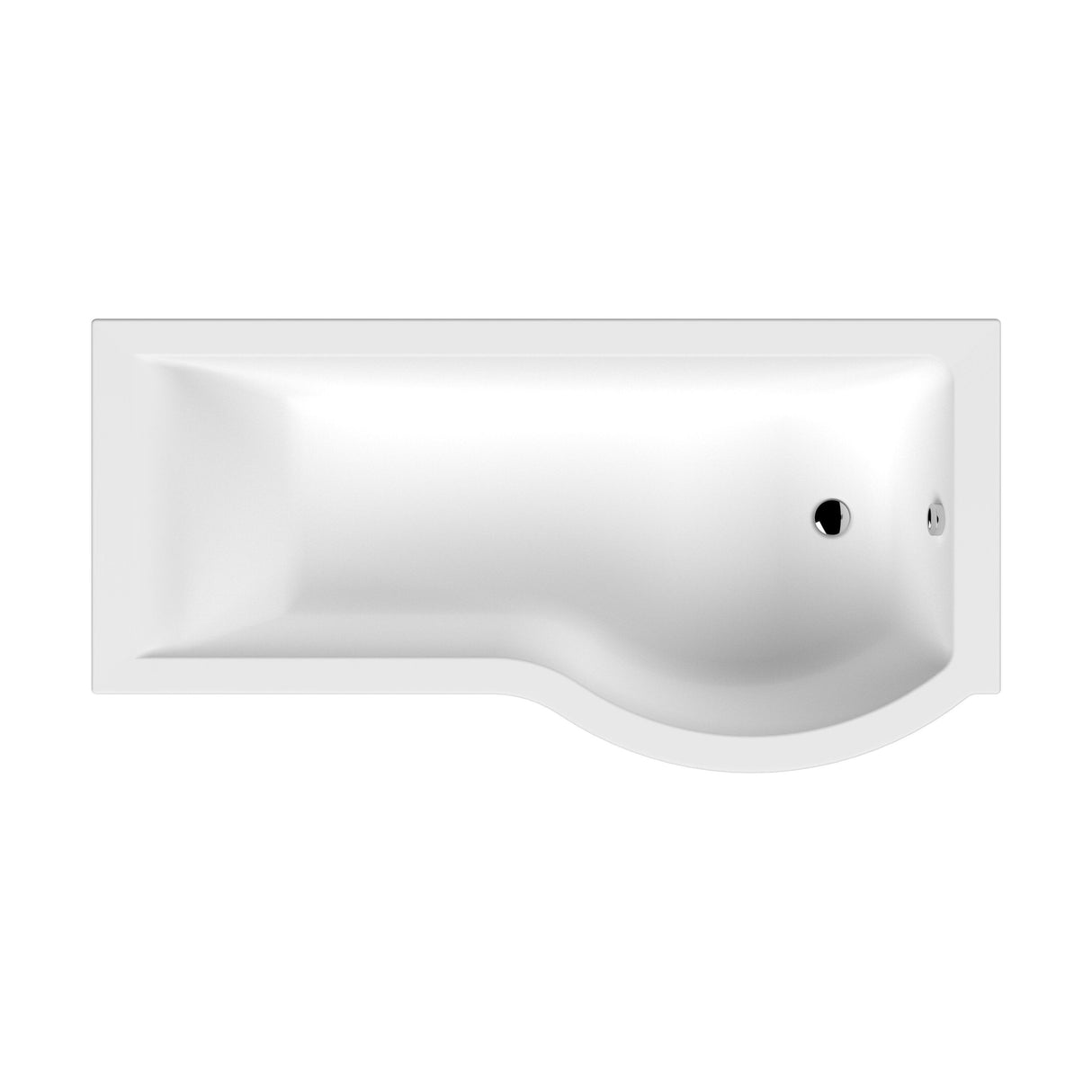 [BB7P17R] P SHAPED SHOWER BATH RH 1700x900x740x565 - Cutout