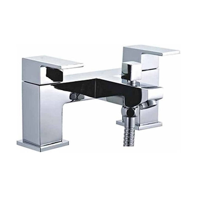 [BB9029] Balterley Modern Bath Shower Mixer with Shower Kit Durable Brass Construction, Dual Handles - Chrome Finish - Cutout