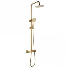 [BB9301BRS] Round Thermostatic Shower Bar Valve Kit - Brushed Brass - Cutout