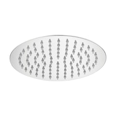 [BB9332] Balterley Modern Bathroom Round 6mm Slimline Ultra Thin Shower Head Stainless Steel, 200mm - Chrome Finish - Cutout