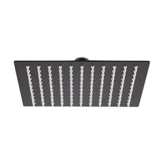 [BB9333BL] Balterley Modern Bathroom Square Ultra Thin Slimline Shower Head Stainless Steel, 200x200mm - Matt Black Finish - Cutout