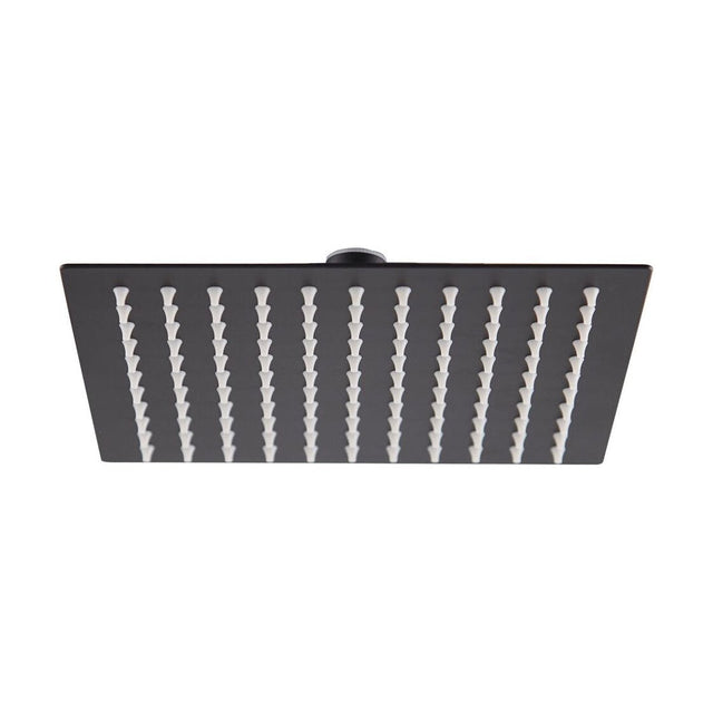 [BB9333BL] Balterley Modern Bathroom Square Ultra Thin Slimline Shower Head Stainless Steel, 200x200mm - Matt Black Finish - Cutout