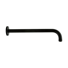 [BB9340BL] Balterley Modern Bathroom Wall Mounted Round Shower Arm Durable Stainless Steel Construction, 305mm - Matt Black Finish - Cutout