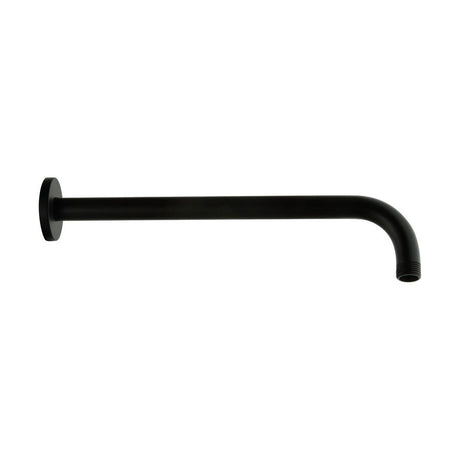 [BB9340BL] Balterley Modern Bathroom Wall Mounted Round Shower Arm Durable Stainless Steel Construction, 305mm - Matt Black Finish - Cutout