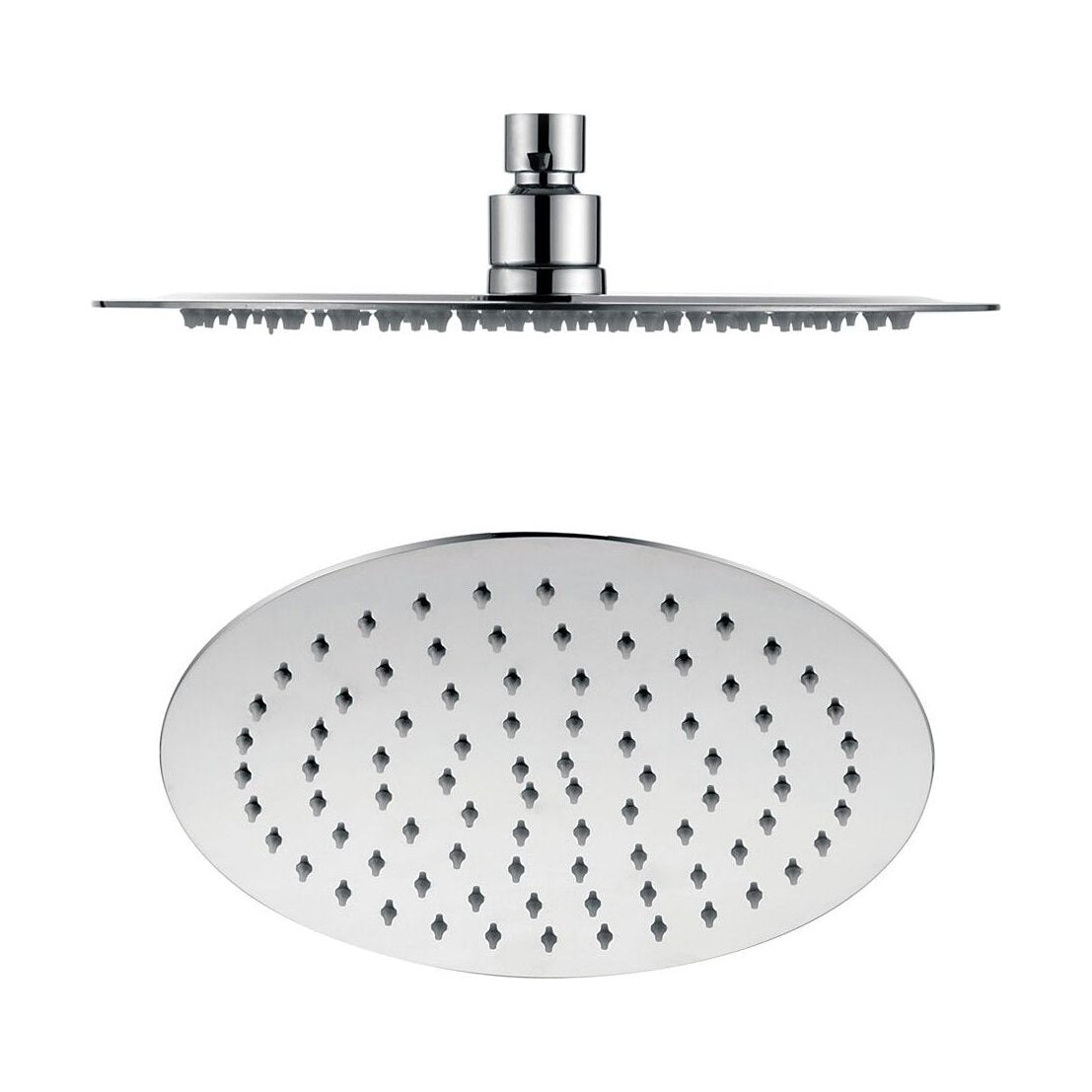 [BB9390] Balterley Deluxe Round Fixed Ultra Thin Slimline Shower Head Durable Stainless Steel, 250x250mm - Chrome Finish - Cutout