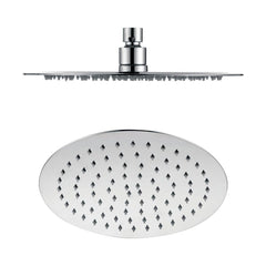 [BB9390] Balterley Deluxe Round Fixed Ultra Thin Slimline Shower Head Durable Stainless Steel, 250x250mm - Chrome Finish - Cutout