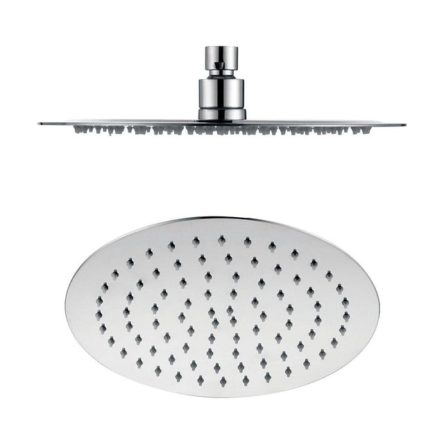 [BB9390] Balterley Deluxe Round Fixed Ultra Thin Slimline Shower Head Durable Stainless Steel, 250x250mm - Chrome Finish - Cutout