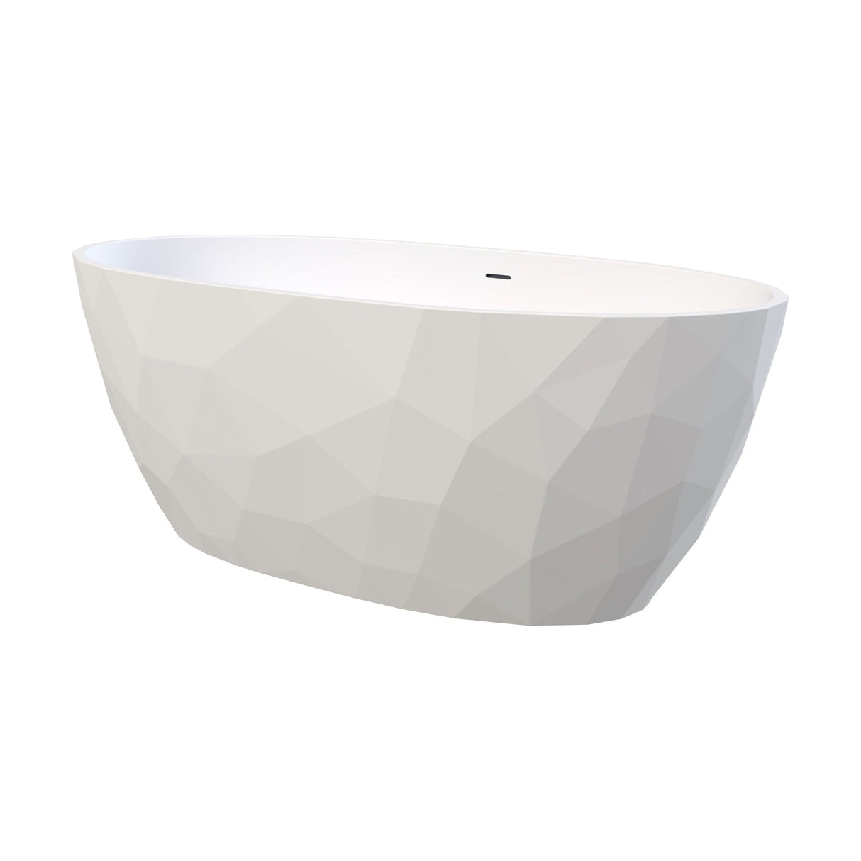 [BBA001] Balterley Parwich Freestanding Luxury Oval Double Ended Bath, 1690 x 800mm - Gloss White - Cutout