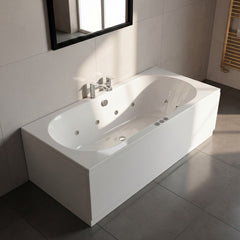 [BBA509-J12] Balterley Round Double Ended Whirlpool Bath, 12 Chrome Jets and Leg Set, Choice of Size