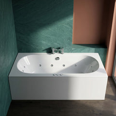 [BBA509-J12] Balterley Round Double Ended Whirlpool Bath, 12 Chrome Jets and Leg Set, Choice of Size
