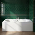 [BBA509-J12] Balterley Round Double Ended Whirlpool Bath, 12 Chrome Jets and Leg Set, Choice of Size - Silo